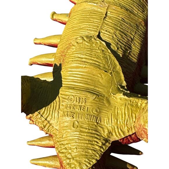 1986 Ankylosaurus Dinosaur pvc plastic DOR MEI Kaiju 15” long - Picture 5 of 5